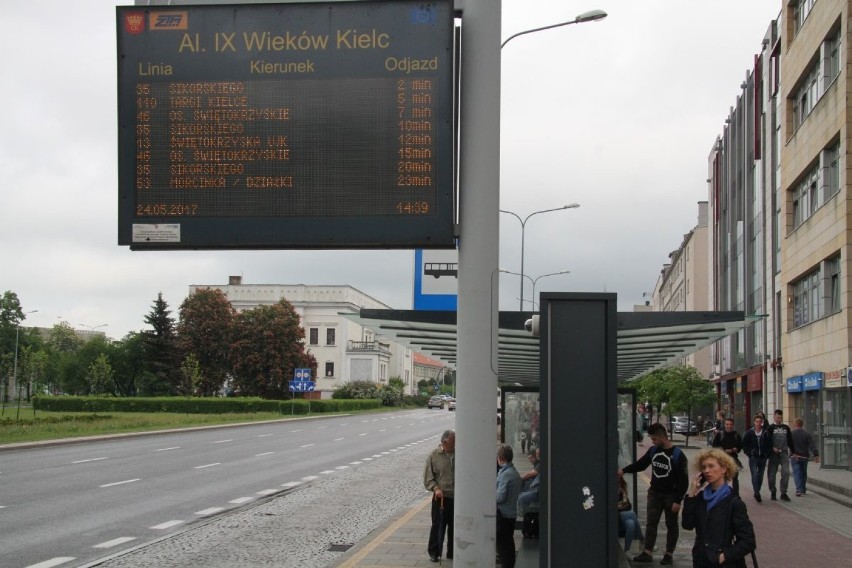 W Kielcach będzie więcej przystanków z elektronicznymi tablicami