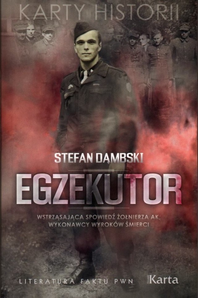 Okładka książki - Stefan Dąmbski w zachodniej strefie okupacyjnej w Niemczech w 1947 r. - zbiory rodzinne. Polscy partyzanci w lesie - Narodowe Archiwum Cyfrowe.