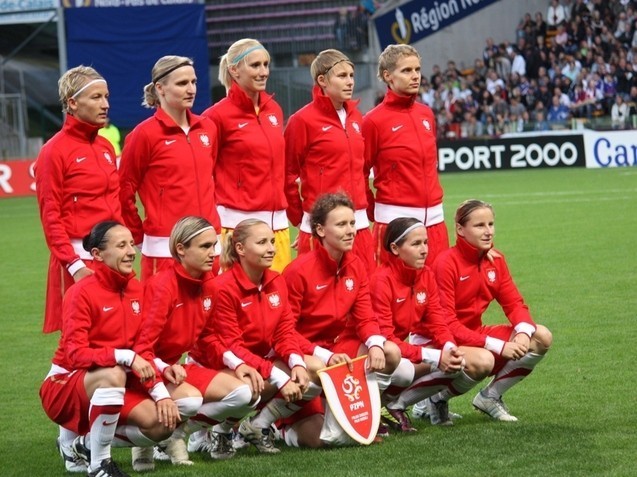 Reprezentacja Polski chwilę przed meczem z Francją.
