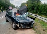 Chodkowo-Kuchny. Wypadek 25.07.2019 r. na drodze wojewódzkiej. Dwie osoby poszkodowane [ZDJĘCIA]