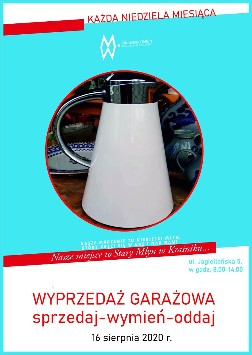 Wyprzedaż garażowa w Niebieskim Młynie. Kraśniczanie mogą kupić lub sprzedać stare przedmioty