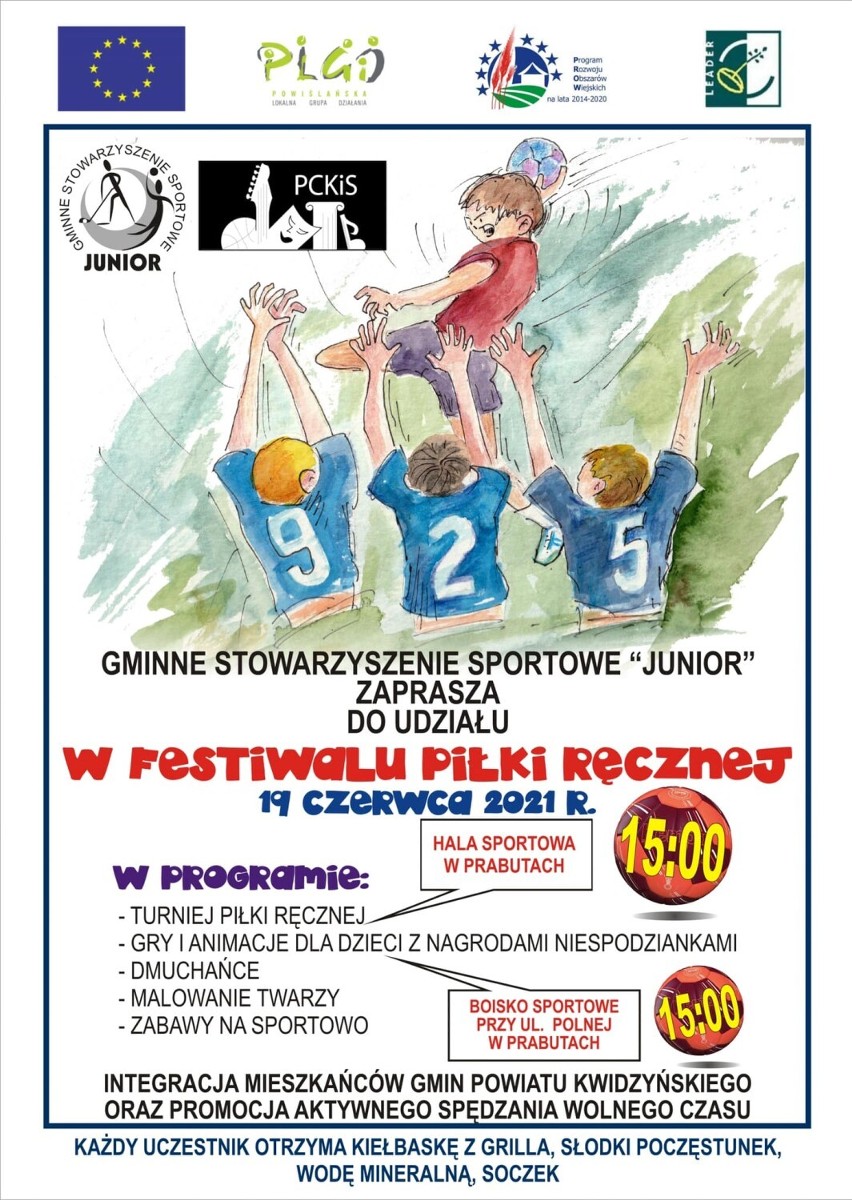 Prabuckie Centrum Kultury i Sportu zaprasza na Festiwal Piłki Ręcznej. Oprócz turnieju będzie też mnóstwo atrakcji dla najmłodszych