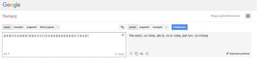 Najlepiej jednak Tłumacz Google wie, co robi...