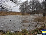 Poziom wody w rzece Reda niebezpiecznie się podniósł. Strażacy: Osiągnęła stan alarmowy [ZDJĘCIA]