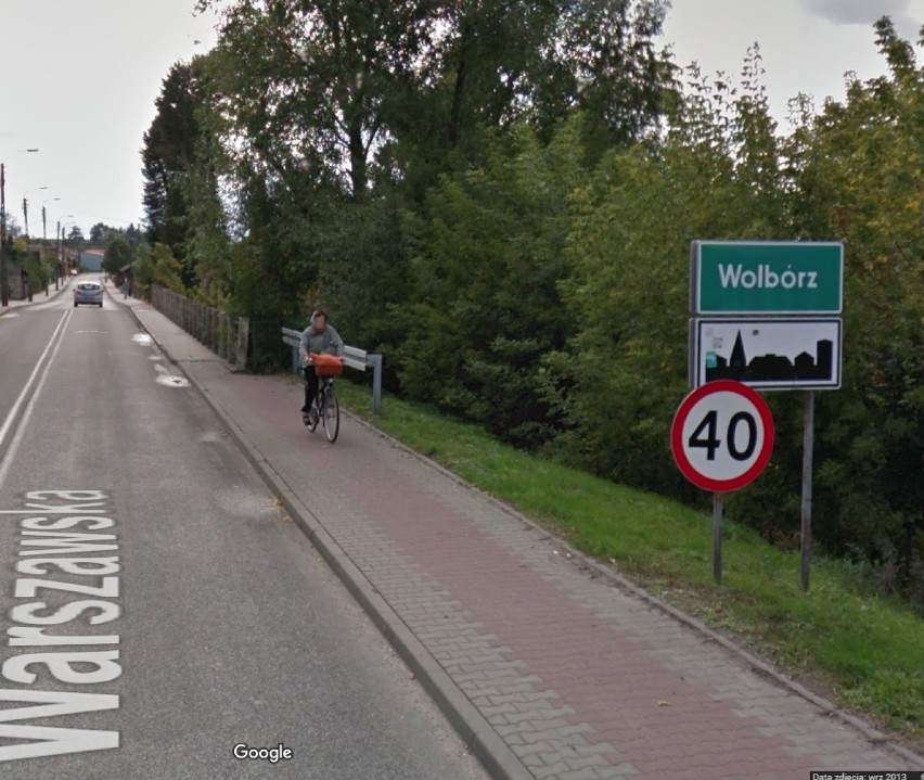 Mieszkańcy Wolborza na zdjęciach Google Steet View