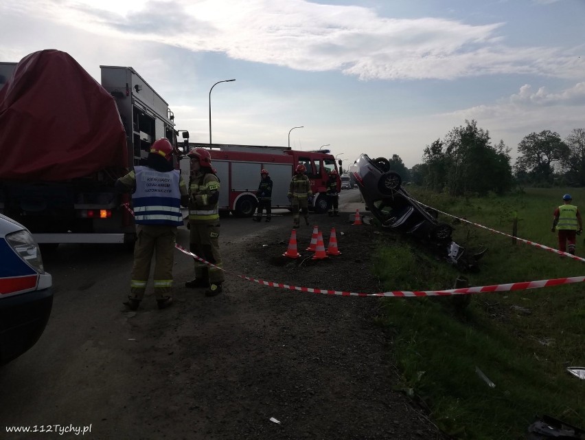 Do dramatycznie wyglądającego wypadku doszło na trasie DK44...