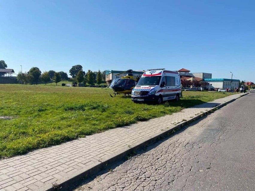 56-letnia kobieta spadła z drabiny z wysokości ok. 4 metrów,...