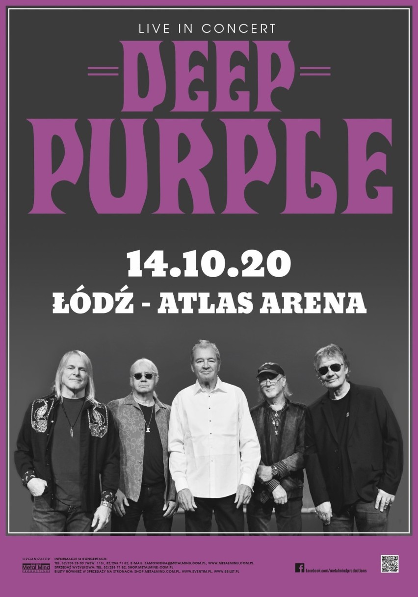 Deep Purple zagra w przyszłym roku w Łodzi   