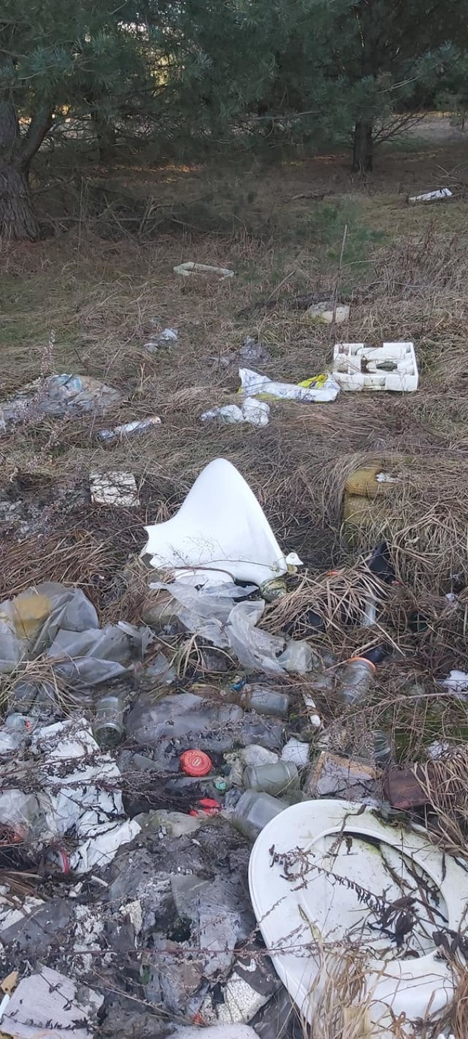 Śmieci wyrzucone w okolicach miejscowości Pole (gmina...