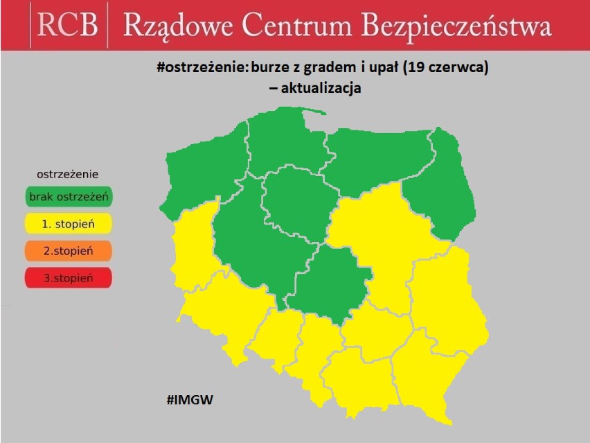 Burze z gradem w woj. śląskim - IMGW ostrzega [20.06.2019]. Sprawdź gdzie jest burza [MAPA online]