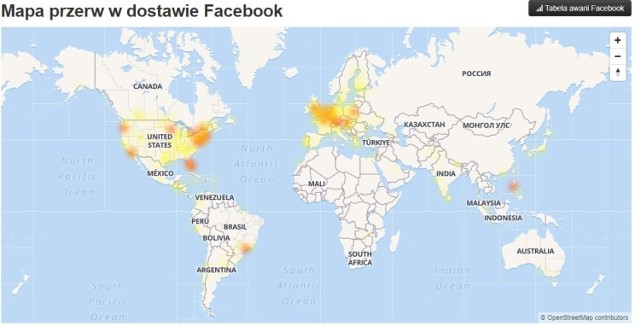 Na stronie downdetector.pl na bieżąco zamieszczane są informacje o awariach w sieci.