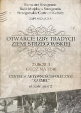 Strzegom: Otwarcie Izby Tradcyji Ziemi Strzegomskiej