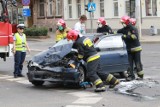 Wrocław. Zobacz zdjęcia z wypadku dwóch aut na skrzyżowaniu Sienkiewicza i Piastowskiej