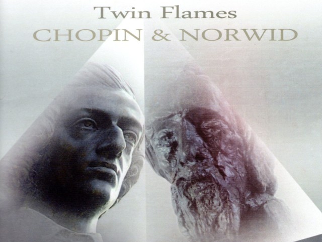 Okładka CD - &#8222;Podwójny płomień &#8211; Chopin i Norwid&#8221;