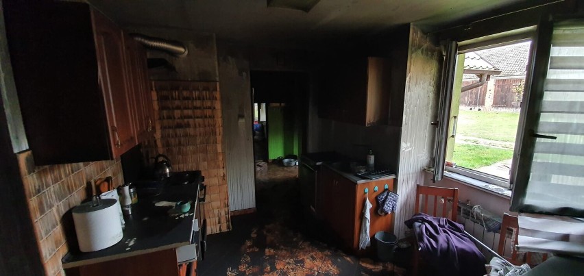 Pożar domu w Ciszkowie