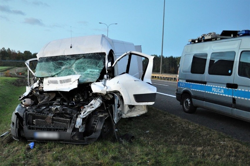 Tczew. Policja pracowała na miejscu wypadku w Zabagnie i Swarożynie