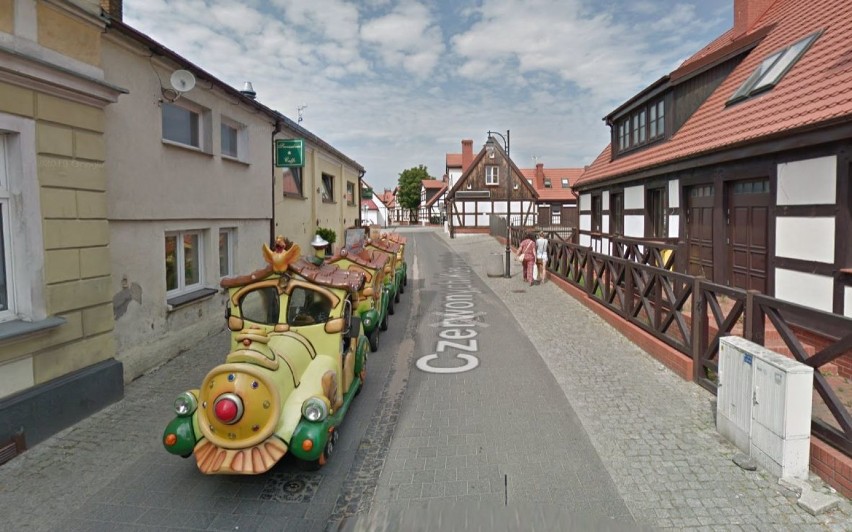 Ustka zarejestrowana na kamerach Google Street View.