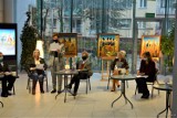 Wernisaż wystawy Romualda Kułakowskiego oraz rozstrzygnięcie konkursu "Czytany obraz" w Miejskiej Bibliotece Publicznej w Chrzanowie
