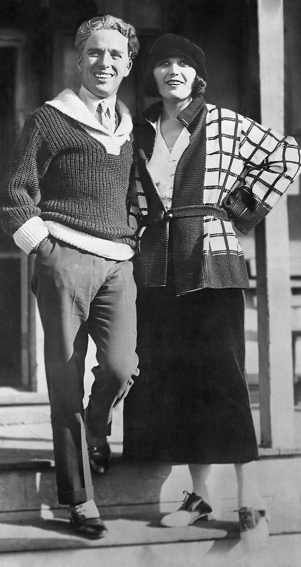 Z Charlie Chaplinem w 1923 roku