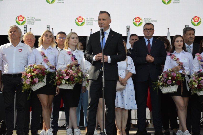 Oficjalne otwarcie Święta Kwiatów, Owoców i Warzyw w Skierniewicach z udziałem prezydenta RP Andrzeja Dudy ZDJĘCIA, VIDEO