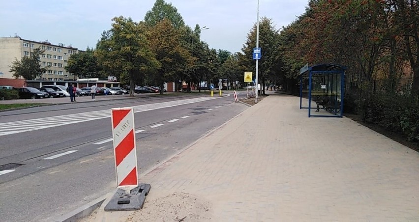 Postępy prac drogowych przy ulicy Wróblewskiego w Ustce (zdjęcia)