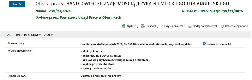 Oferty pracy z Obornik i powiatu obornickiego. Kogo szukają pracodawcy w regionie? [4.02.2023]