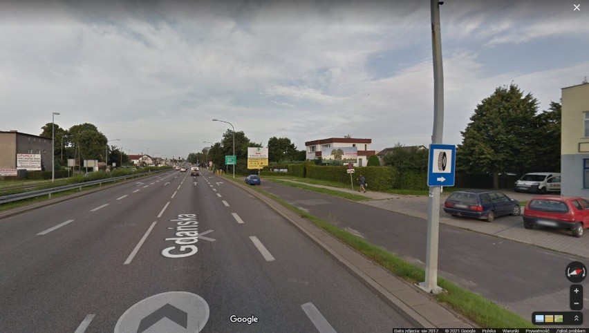 Ulica Gdańska (DK6 przy skrzyżowaniu z ul. 12 Marca)