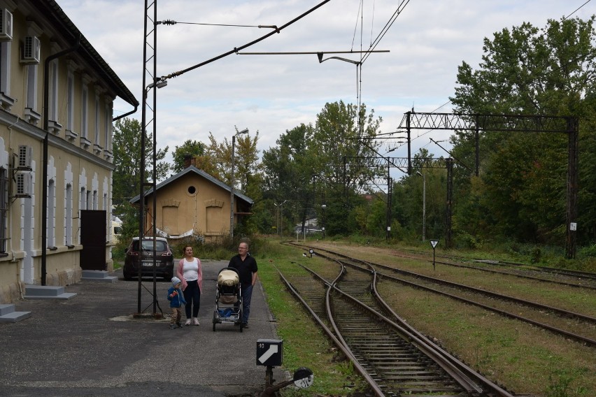 Pociąg retro na stacji w Gorlicach