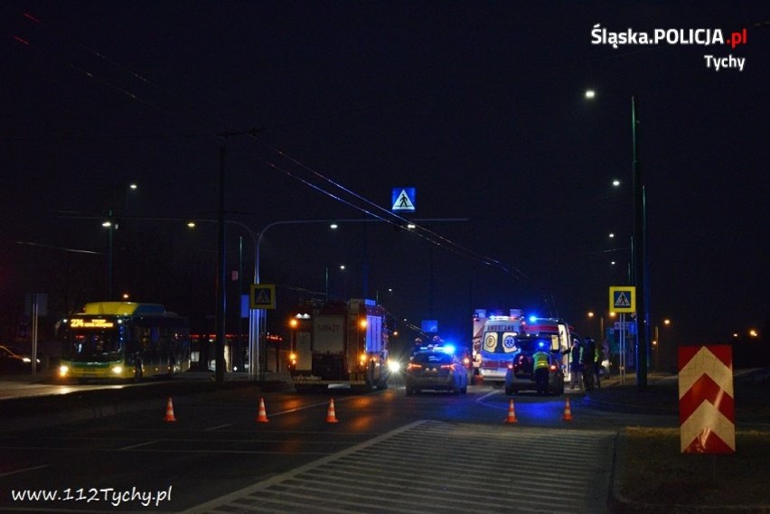Wypadek na ulicy Towarowej w Tychach