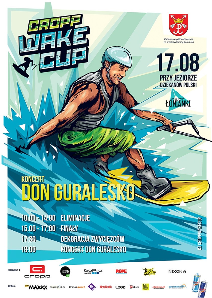 Cropp Wake Cup. Zawody wakeboardowe w Łominkach 17 sierpnia...