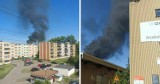 Słup czarnego dymu znów nad Śląskiem - ZDJĘCIA. To pożar w Świętochłowicach! Obok zakładu ArcelorMittal płonęły...