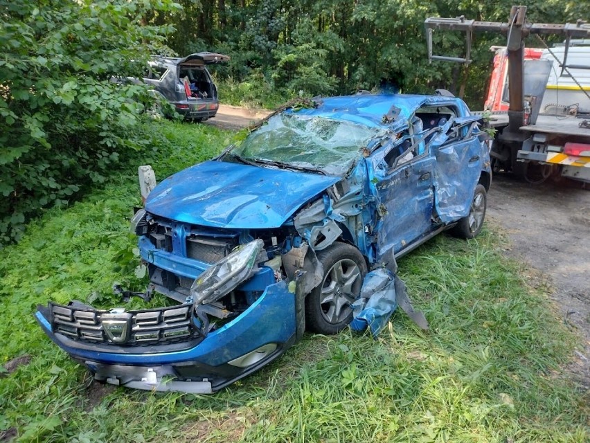Dacia uczestnicząca w wypadku drogowym