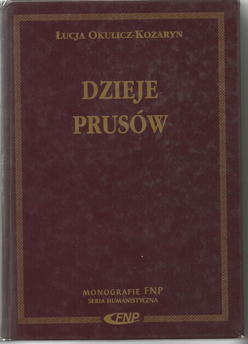 Obwoluta książki Ł. Okulicz-Kozaryn, Dzieje Prusów