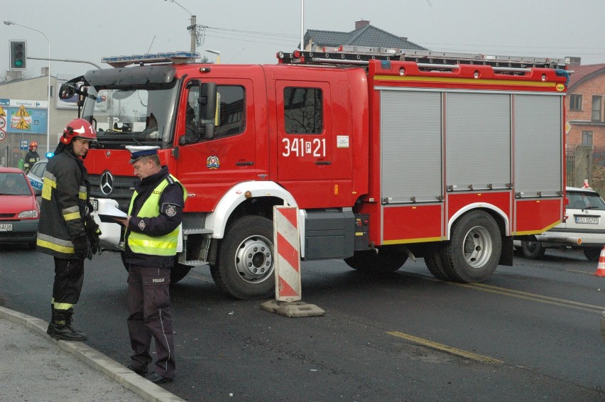 Wypadek na ulicy Łódzkiej w Kaliszu