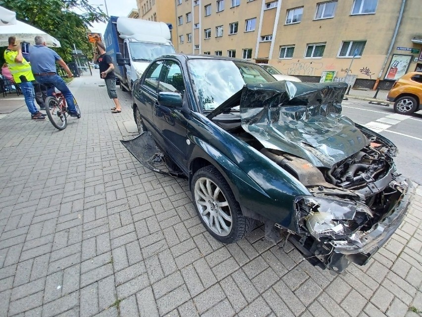 Wypadek na Podwalu we Wrocławiu 6.08.2021