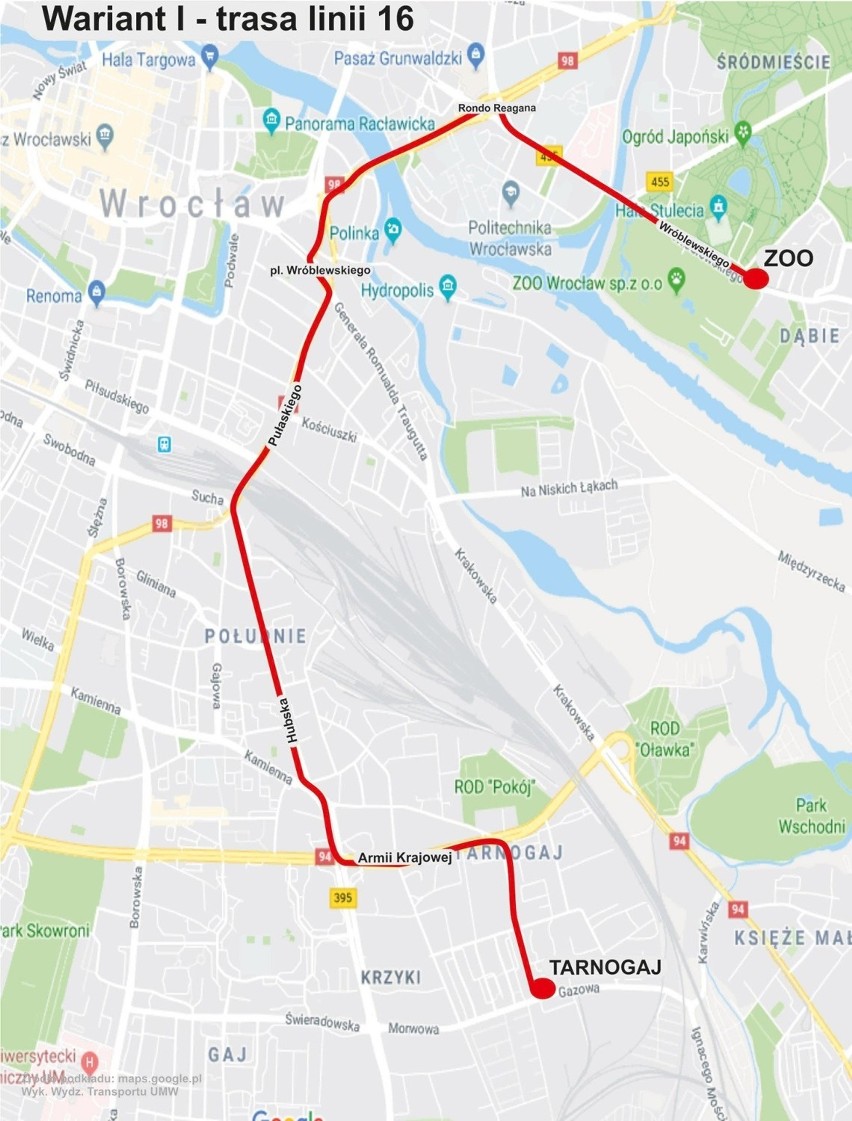 Wrocław. Już wiadomo którędy pojedzie tramwaj linii 16 [ZOBACZ SZCZEGÓŁY] 
