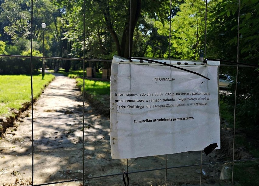 Park Skalskiego nadal jest w remoncie
