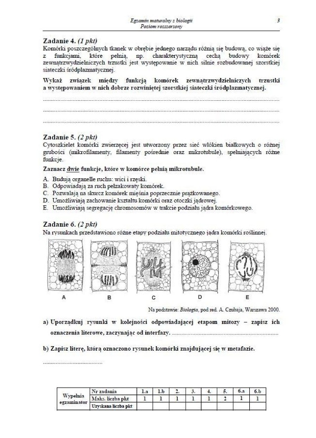 Matura 2014 Biologia - ODPOWIEDZI I ARKUSZE - poziom rozszerzony