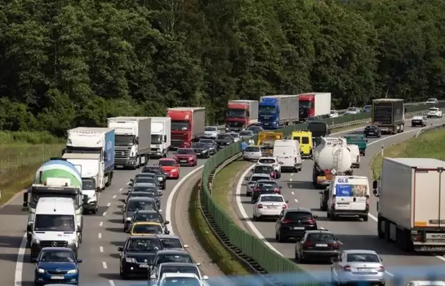 Korek na autostradzie A4 ma już 5,5 kilometra.Zdjęcia ilustracyjne.