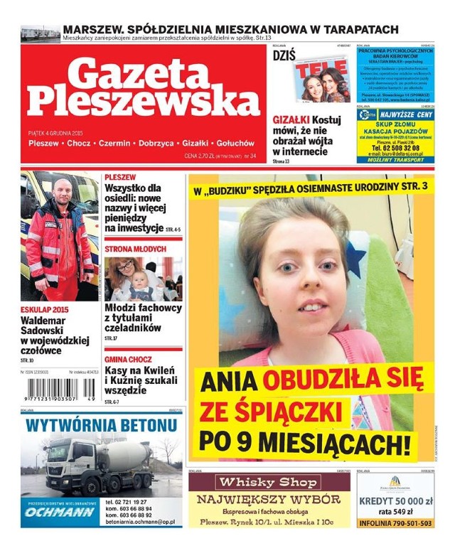 Sprawdź, o czym piszemy w tym tygodniu. Gazeta Pleszewska jest już w kioskach i dobrych sklepach.