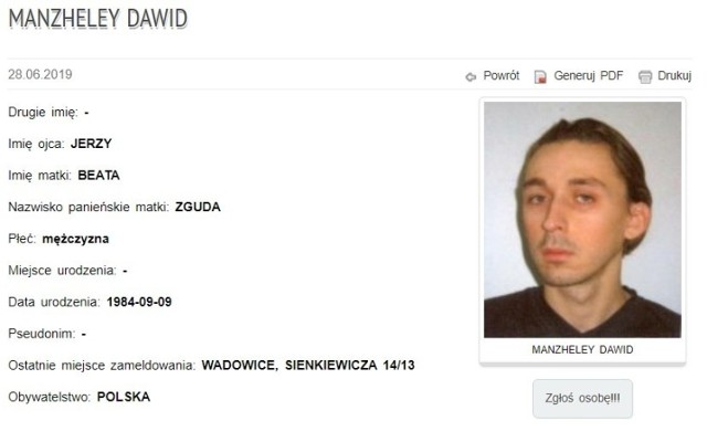 Czy poszukiwany Dawid Manzheley z Wadowic to David Manzheley z Brukseli, organizator gejowskiej orgii? Wielce prawdopodobne, policja  tego nie wyklucza