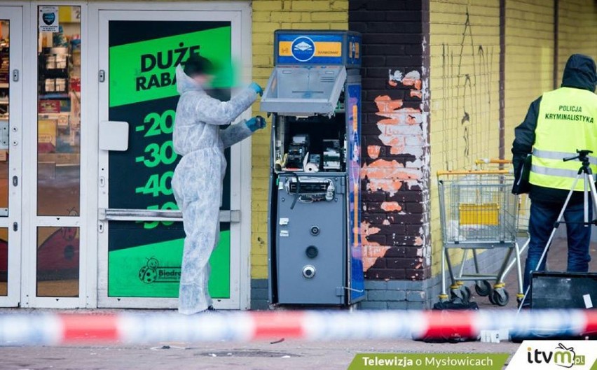 Mysłowice: Włamanie do bankomatu przy Biedronce w Brzęczkowicach