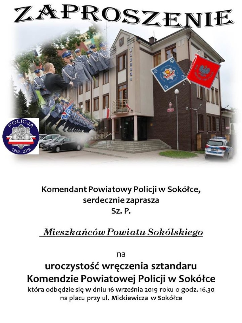 To będzie ważny dzień naszych mundurowych. Komenda Powiatowa Policji otrzyma sztandar [PROGRAM] 