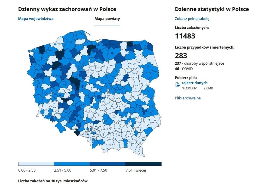 Koronawirus w woj. zachodniopomorskim - 29.11.2020