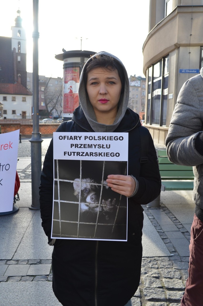 Protest przeciwko hodowli zwierząt futerkowych
