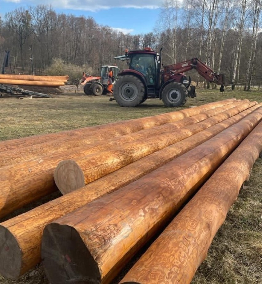 Rewitalizacja zalewu w Lisowicach. Montują park linowy i tyrolkę