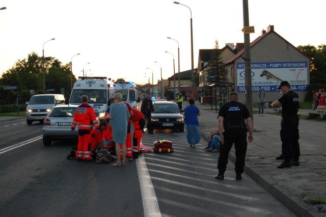 Wypadek w Rumi na ul. Dąbrowskiego