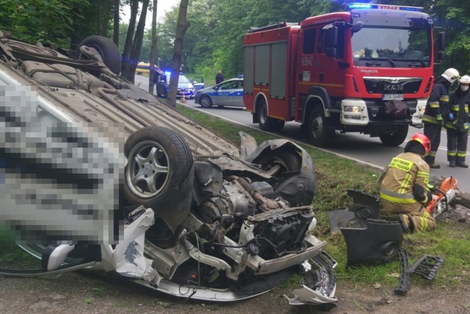 Wypadek w Miasteczku Śląskim. 20latka wjechała samochodem