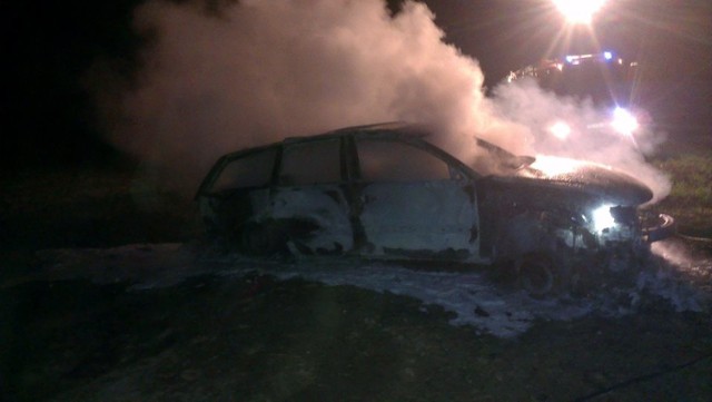 Pożar samochodu w miejscowości Góraj