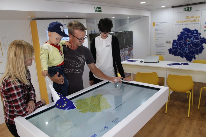 Mobilne centrum funduszy unijnych z wizytą w Wieluniu [FOTO]